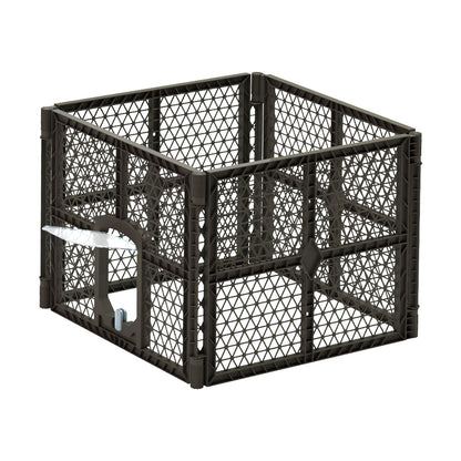 i.Pet Dog Playpen Enclosure 4 Panel Pet Fence Plastic Play Pen PET-DOGPLAYPEN-PL-4-BR