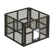 i.Pet Dog Playpen Enclosure 4 Panel Pet Fence Plastic Play Pen PET-DOGPLAYPEN-PL-4-BR