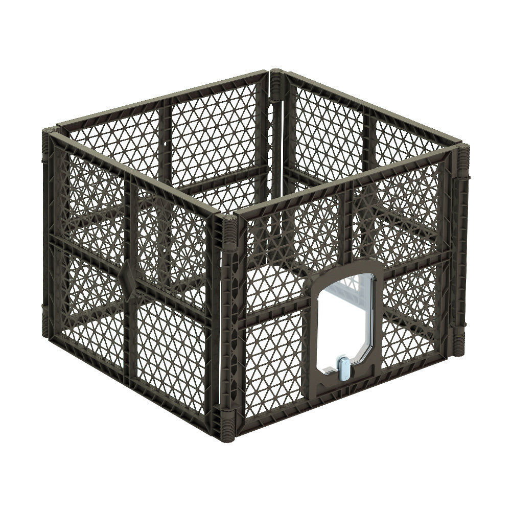 i.Pet Dog Playpen Enclosure 4 Panel Pet Fence Plastic Play Pen PET-DOGPLAYPEN-PL-4-BR