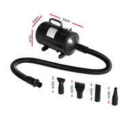 i.Pet Pet Hair Dryer Dog Cat Grooming Speed Blower Hairdryer Heater Low Noise PET-DRYER-3200-BK