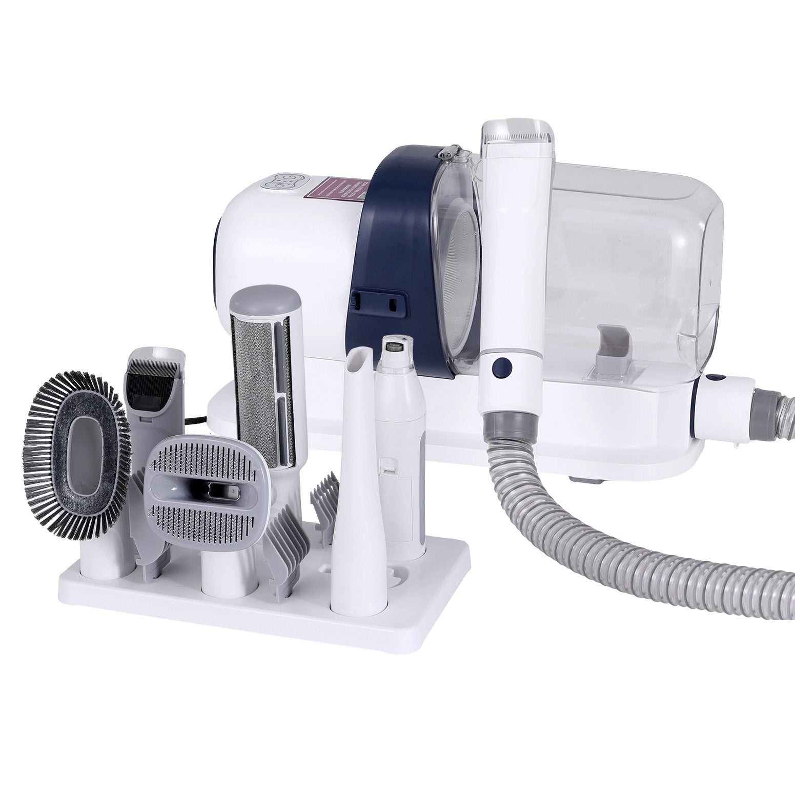 i.Pet Pet Grooming Kit Vacuum Dog Cat Hair Dryer Remover Clipper Brushes Cleaning PET-DRYER-7IN1-WH