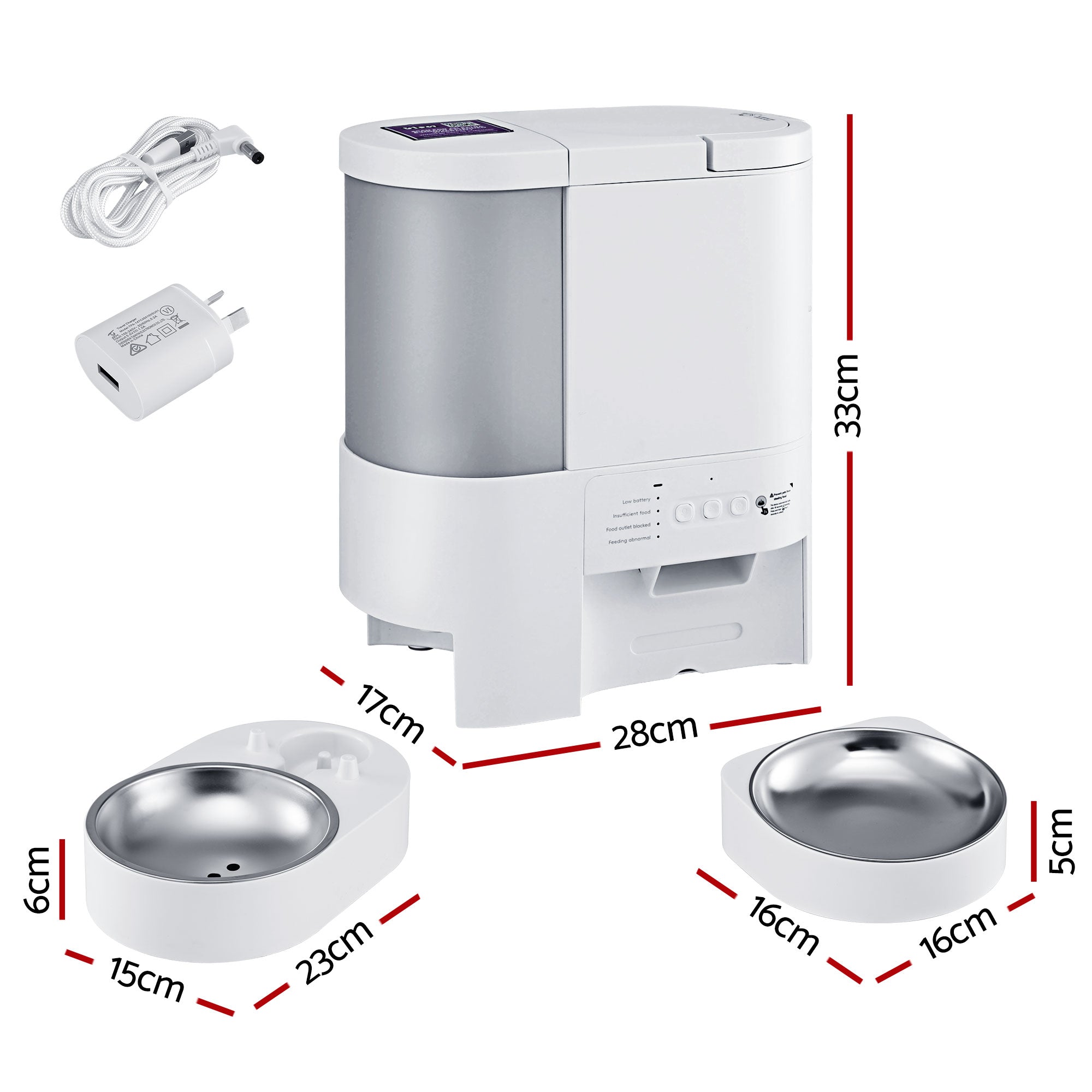 i.Pet Automatic Pet Feeder Water Dispenser 2-in-1 Smart WiFi Dog Cat Food 4L PET-FEEDER-2IN1-WIFI