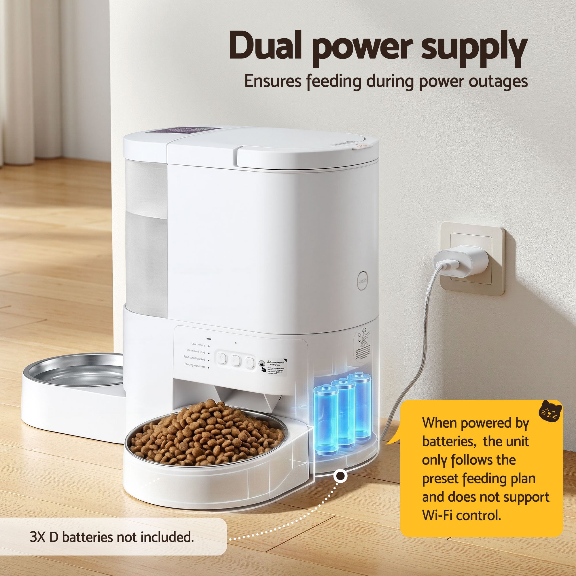 i.Pet Automatic Pet Feeder Water Dispenser 2-in-1 Smart WiFi Dog Cat Food 4L PET-FEEDER-2IN1-WIFI