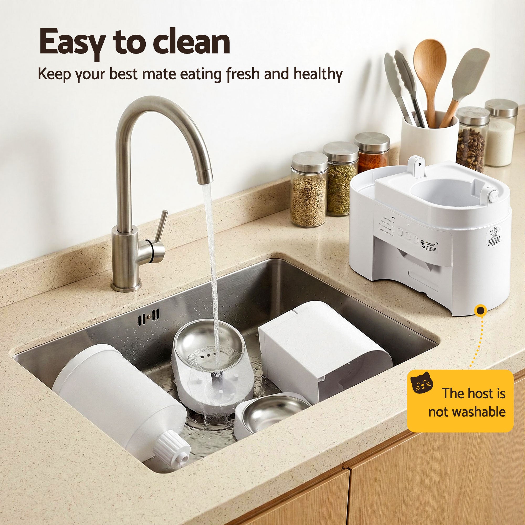 i.Pet Automatic Pet Feeder Water Dispenser 2-in-1 Smart WiFi Dog Cat Food 4L PET-FEEDER-2IN1-WIFI