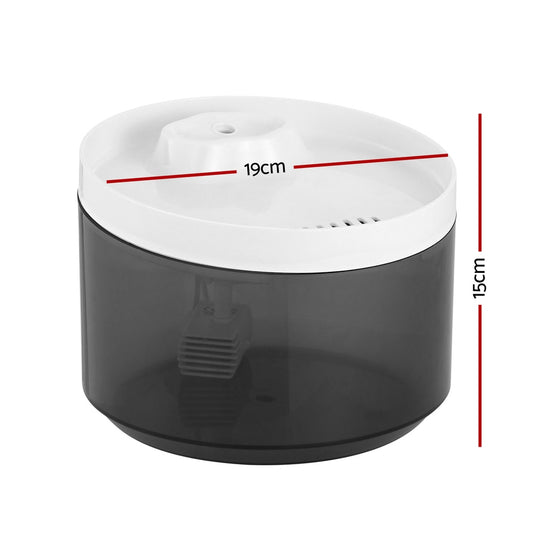 i.Pet Pet Water Fountain Feeder Dispenser Filter Dog Cat Drinking Automatic 2.2L PET-FEEDER-2L-WH