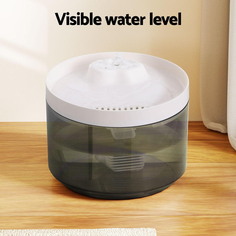 i.Pet Pet Water Fountain Feeder Dispenser Filter Dog Cat Drinking Automatic 2.2L PET-FEEDER-2L-WH