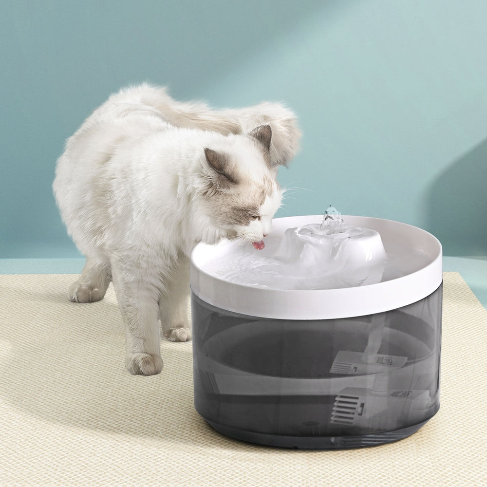 i.Pet Pet Water Fountain Feeder Dispenser Filter Dog Cat Drinking Automatic 2.2L PET-FEEDER-2L-WH