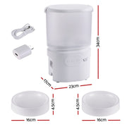 i.Pet 5L Automatic Pet Feeder Dual Bowl Smart Dispenser APP Control Cats Dogs PET-FEEDER-5DL-WIFI-BK