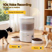 i.Pet 5L Automatic Pet Feeder Dual Bowl Smart Dispenser APP Control Cats Dogs PET-FEEDER-5DL-WIFI-BK