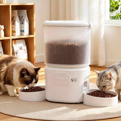 i.Pet 5L Automatic Pet Feeder Dual Bowl Smart Dispenser APP Control Cats Dogs PET-FEEDER-5DL-WIFI-BK