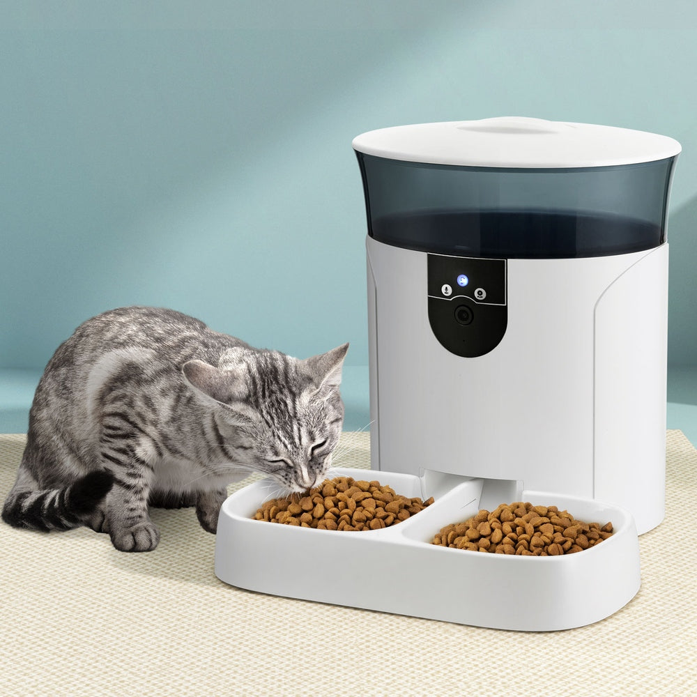 i.Pet Automatic Pet Feeder Dog Cat Camera Wifi Smart Food Dispenser Timer 7L APP PET-FEEDER-7L-VIDEO-WH