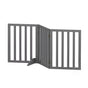 i.Pet Dog Gate Playpen Enclosure 3 Panels Pet Door Fence Wooden Play Pen Stair PET-GATE-WD-139X60-GR