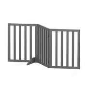 i.Pet Dog Gate Playpen Enclosure 3 Panels Pet Door Fence Wooden Play Pen Stair