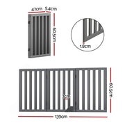 i.Pet Dog Gate Playpen Enclosure 3 Panels Pet Door Fence Wooden Play Pen Stair