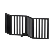 i.Pet Dog Gate Playpen Enclosure 4 Panels Pet Door Fence Wooden Play Pen Stair