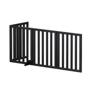 i.Pet Dog Gate Playpen Enclosure 4 Panels Pet Door Fence Wooden Play Pen Stair
