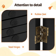i.Pet Dog Gate Playpen Enclosure 4 Panels Pet Door Fence Wooden Play Pen Stair