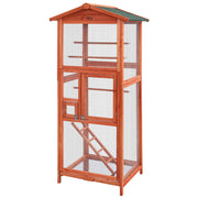 i.Pet Bird Cage 72cm x 60cm x 168cm Pet Cages Large Aviary Parrot Carrier Travel Canary Wooden XL PET-GT-BIRD-WBC02
