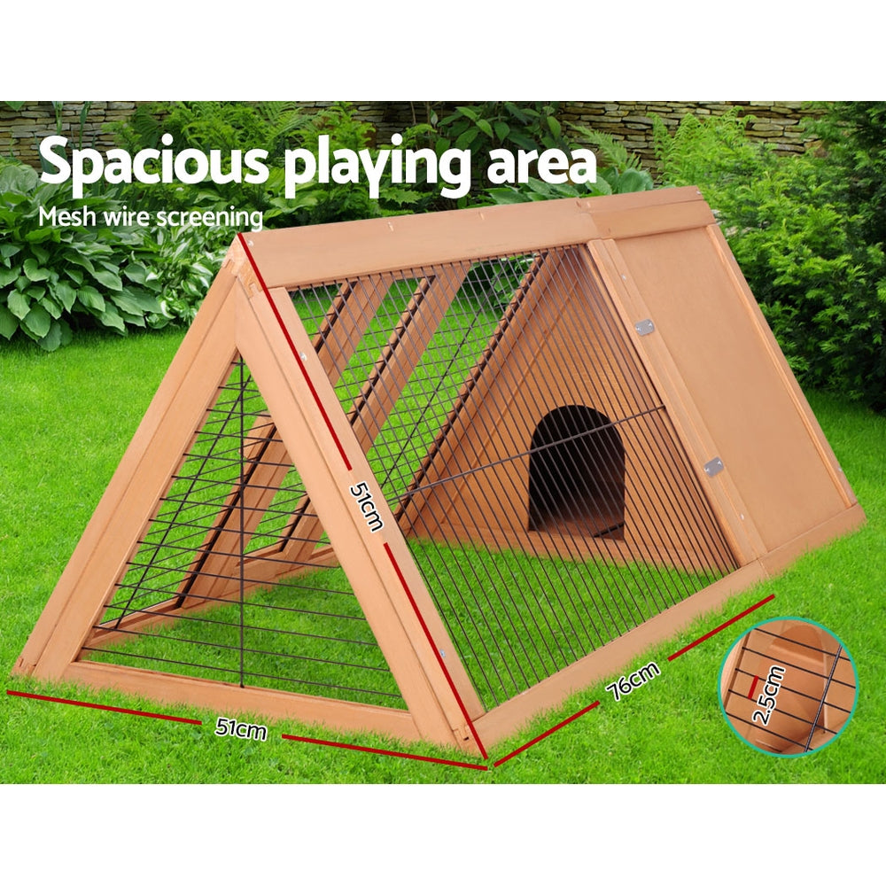 i.Pet Rabbit Hutch Chicken Coop 119cm x 51cm x 44cm Chicken Coop Large Run Wooden Cage Outdoor PET-GT-CAGE-R005