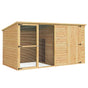 i.Pet Dog Kennel Extra Large 2.28M Wooden House Bed Outdoor Pet Puppy Cabin Log PET-GT-DH228-WOOD-AB