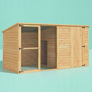i.Pet Dog Kennel Extra Large 2.28M Wooden House Bed Outdoor Pet Puppy Cabin Log PET-GT-DH228-WOOD-AB