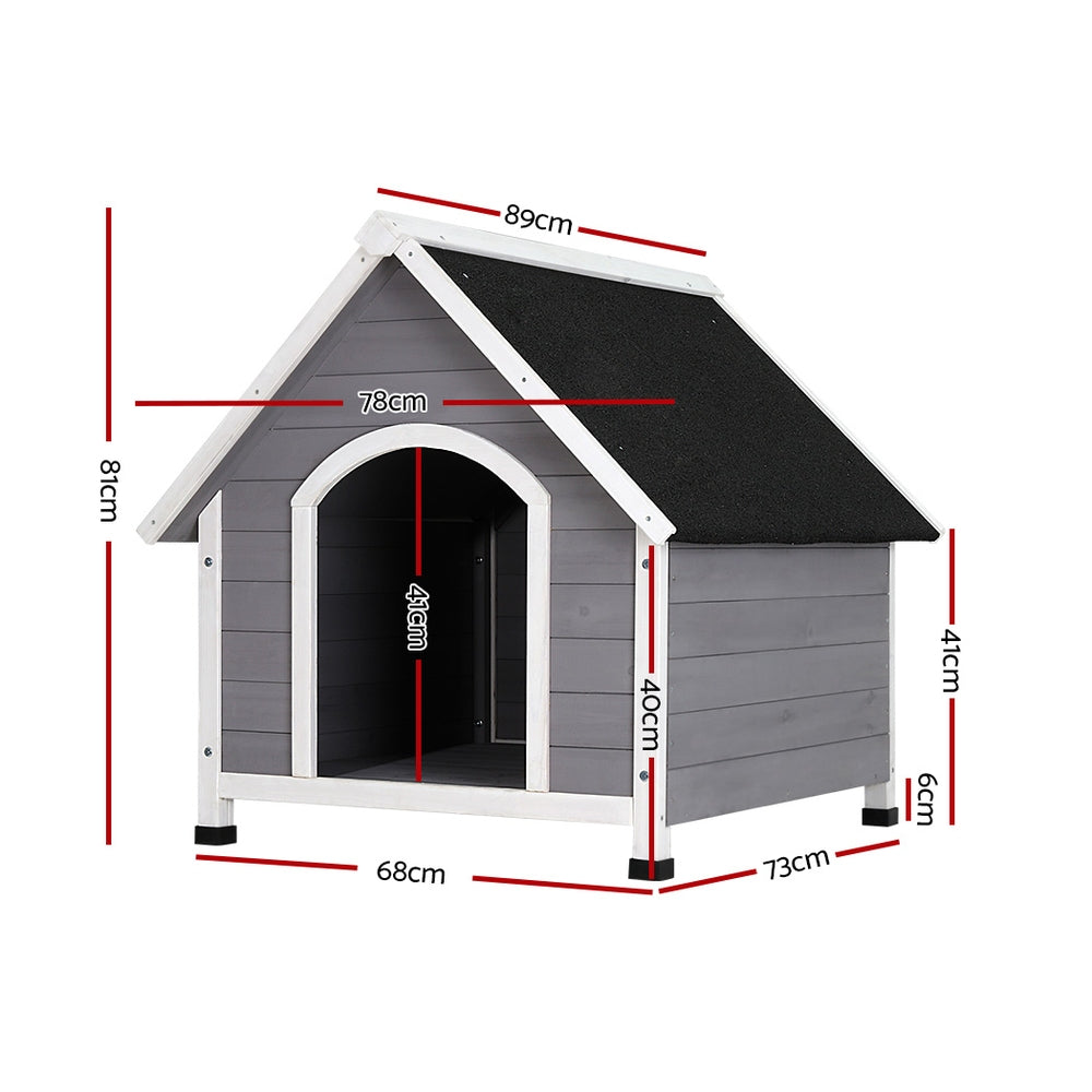 i.Pet Dog Kennel Wooden Large Outdoor House Indoor Puppy Pet Cabin Weatherproof PET-GT-DH3M-GW