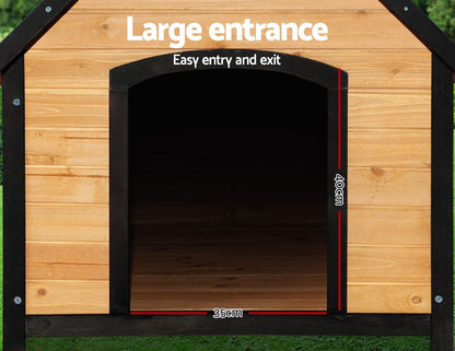 i.Pet Dog Kennel Extra Large Wooden Outdoor House Pet Puppy House XL Crate Cabin Waterproof PET-GT-DH6-L