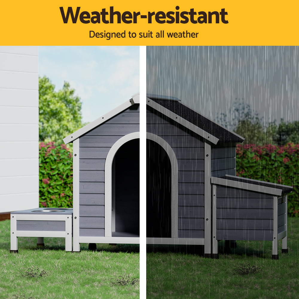 i.Pet Dog Kennel House Large Wooden Outdoor Pet Kennels Indoor Puppy Cabin PET-GT-DH990-GR-AB