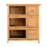 i.Pet Rabbit Hutch Chicken Coop 91.5cm x 46cm x 116.5cm Chicken Coop Large House Cage Run Wooden Outdoor PET-GT-RHT1240-3L
