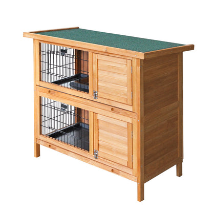 i.Pet Rabbit Hutch Chicken Coop 91.5cm x 45cm x 82cm Chicken Coop Large Wooden House Run Cage PET-GT-RHT1240