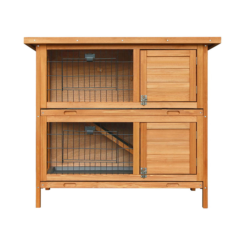i.Pet Rabbit Hutch Chicken Coop 91.5cm x 45cm x 82cm Chicken Coop Large Wooden House Run Cage PET-GT-RHT1240
