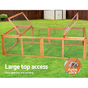 i.Pet Chicken Coop Rabbit Hutch 180cm Extra Large Wooden Chicken House Run XL Hen Cage PET-GT-RR-4