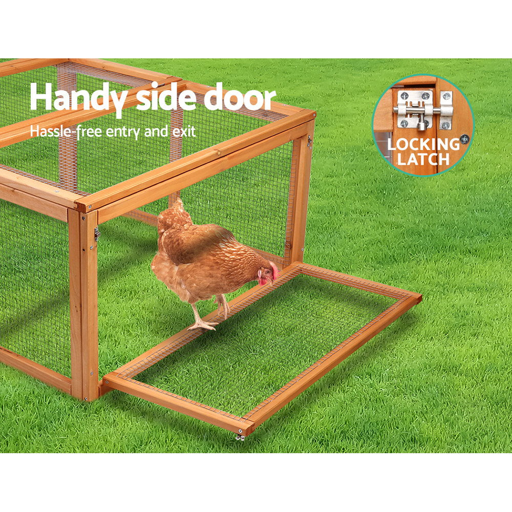 i.Pet Chicken Coop Rabbit Hutch 180cm Extra Large Wooden Chicken House Run XL Hen Cage PET-GT-RR-4