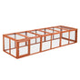 i.Pet Chicken Coop Wooden Pet Run Rabbit Hutch Large Outdoor Cage with Play Area Brown PET-GT-RR-6