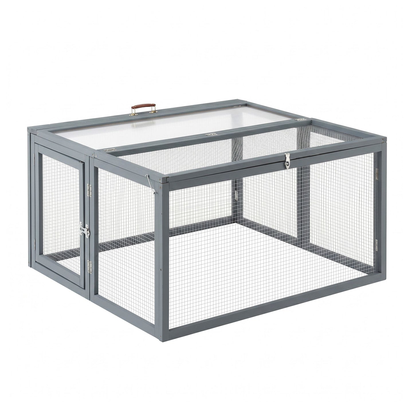 i.Pet Chicken Coop Large Portable Wooden Rabbit Run Cage Hutch Outdoor Folding Hen House 110cm PET-GT-RRPC-2