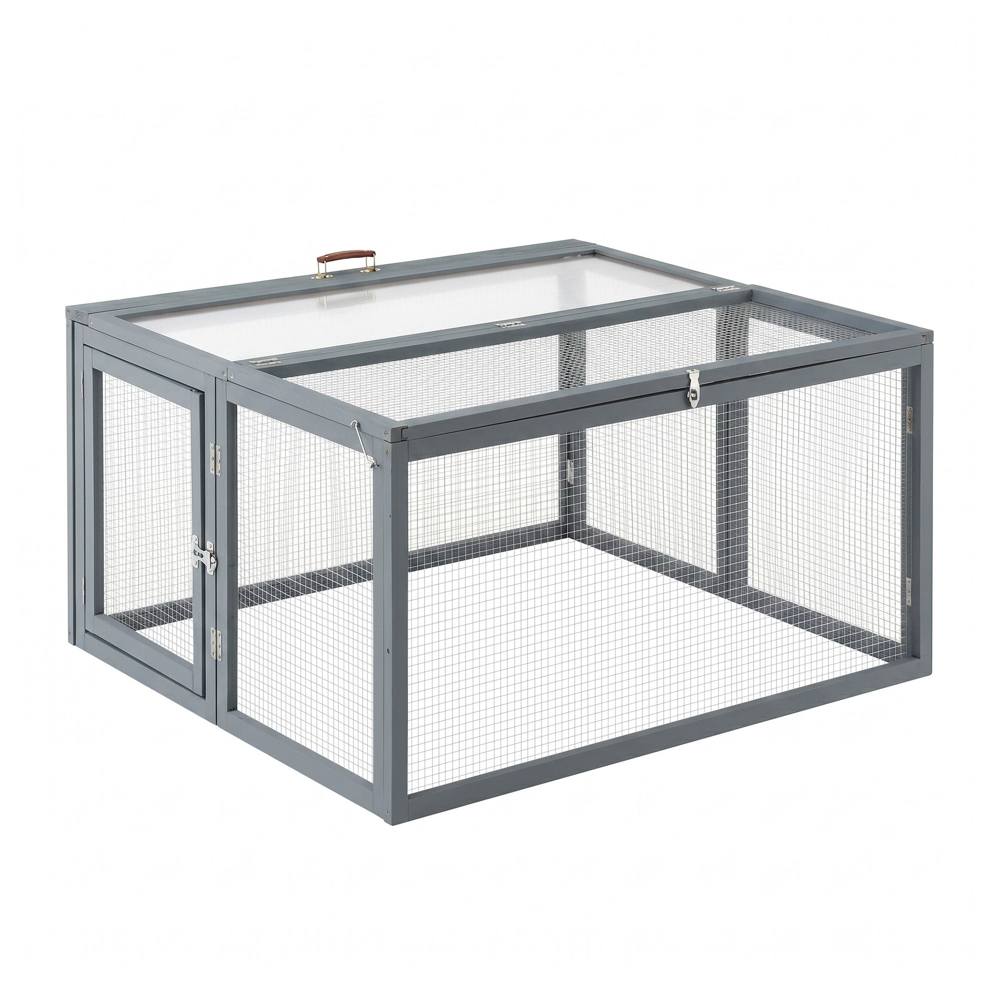 i.Pet Chicken Coop Large Portable Wooden Rabbit Run Cage Hutch Outdoor Folding Hen House 110cm PET-GT-RRPC-2