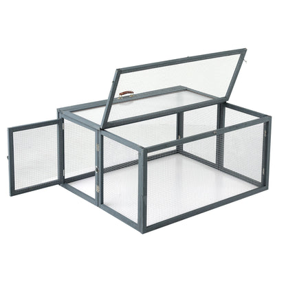 i.Pet Chicken Coop Large Portable Wooden Rabbit Run Cage Hutch Outdoor Folding Hen House 110cm PET-GT-RRPC-2