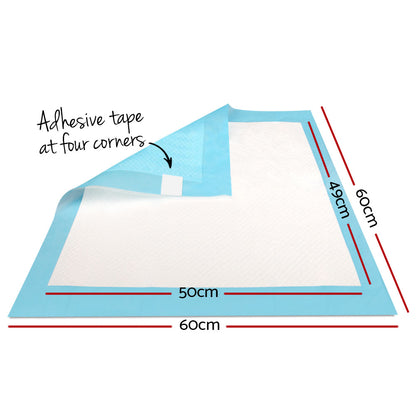 i.Pet Pet Training Pads 200pcs 60x60cm Puppy Dog Toilet Pee Indoor Super Absorbent Blue PET-PAD-BL-200