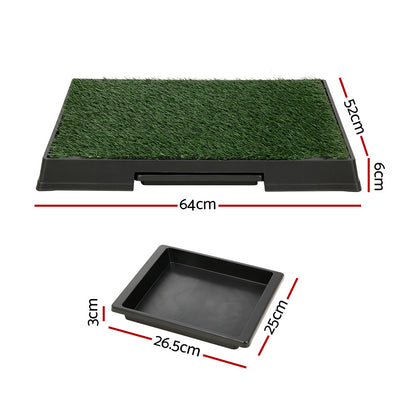 i.Pet Pet Training Pad Dog Potty Toilet Large Loo Portable With Tray Grass Mat PET-PAD-GRASSX1