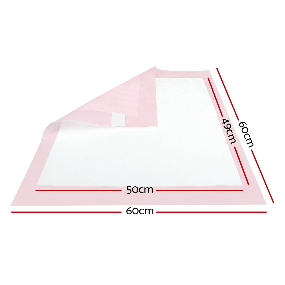 i.Pet Pet Training Pads 400pcs 60x60cm Puppy Dog Toilet Pee Indoor Super Absorbent Pink PET-PAD-PK-400