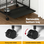 i.Pet Rabbit Cage Indoor Hutch Guinea Pig Bird Ferret Cat Hamster 110cm 4 Level PET-RAB-CAGE-GV110