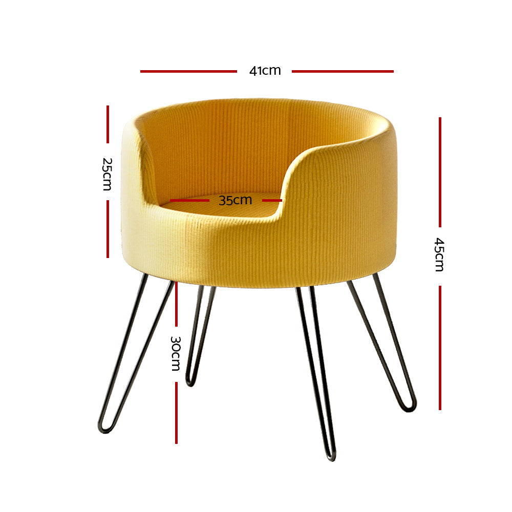 i.Pet Pet Bed Dog Sofa Lounge Cat Calming Raised Couch Yellow PET-SBED-VEL-YE