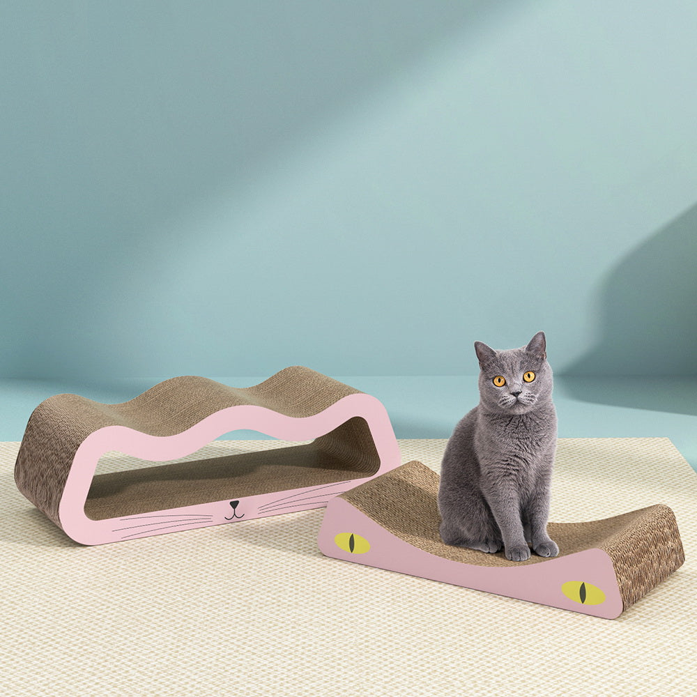 i.Pet Cat Scratching Board Scratcher Cardboard Kitten Indoor Climbing Pad Catnip PET-SCRATCH-60-PK