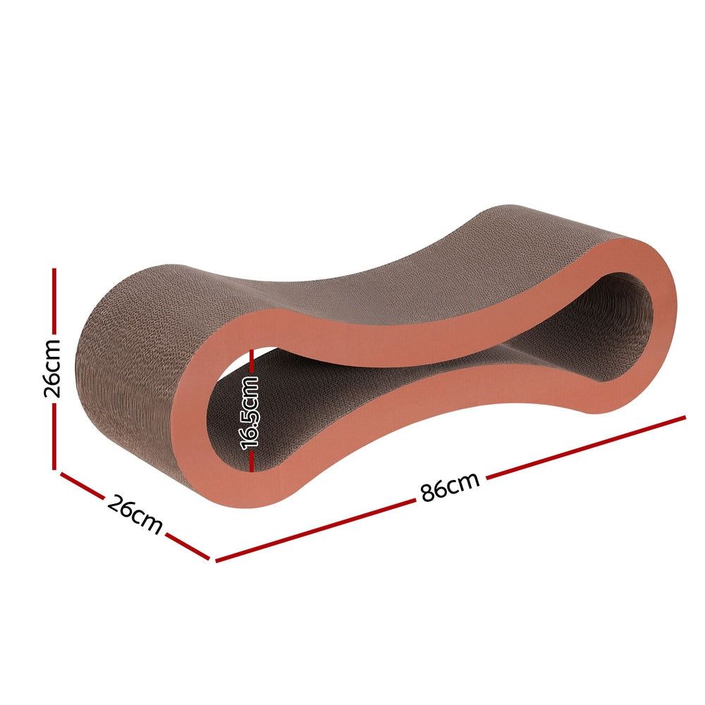 i.Pet Cat Scratching Board Scratcher Cardboard Kitten Indoor Climbing Bed Catnip PET-SCRATCH-86-BR