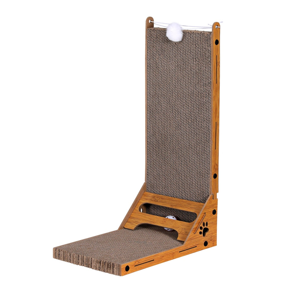 i.Pet Cat Scratching Board Scratcher Cardboard Kitten Indoor Climbing Toy Catnip PET-SCRATCH-L62-BR