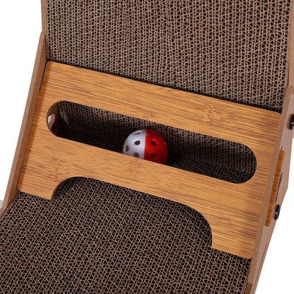 i.Pet Cat Scratching Board Scratcher Cardboard Kitten Indoor Climbing Toy Catnip PET-SCRATCH-L62-BR