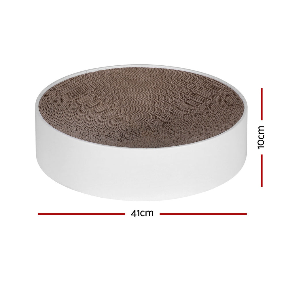 i.Pet Cat Scratching Board Scratcher Cardboard Kitten Indoor Round Bed Catnip PET-SCRATCH-ROUND41-BR