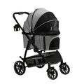 i.Pet Pet Stroller Dog Pram Large Cat Carrier Travel Pushchair 4 Wheels Foldable PET-STROLLER-103-GR