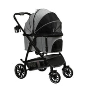 i.Pet Pet Stroller Dog Pram Large Cat Carrier Travel Pushchair 4 Wheels Foldable PET-STROLLER-103-GR