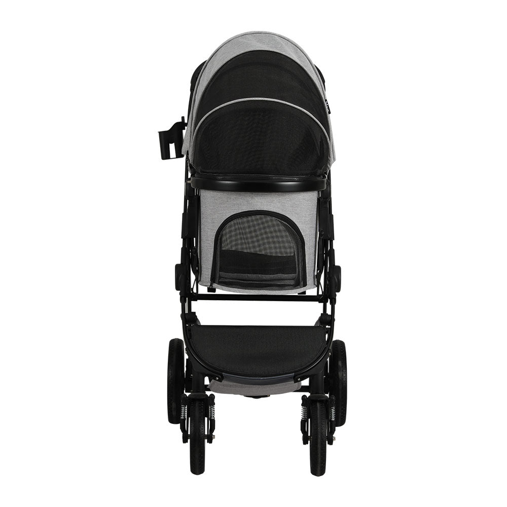 i.Pet Pet Stroller Dog Pram Large Cat Carrier Travel Pushchair 4 Wheels Foldable PET-STROLLER-103-GR